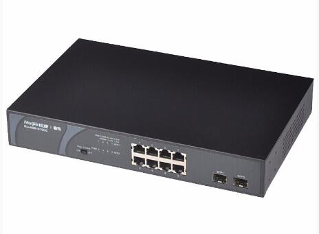 銳捷（Ruijie） RG-NBS1810GC 千兆安防交換機，8口千兆電口+2個千兆光口非網管型交換機 (圖1)