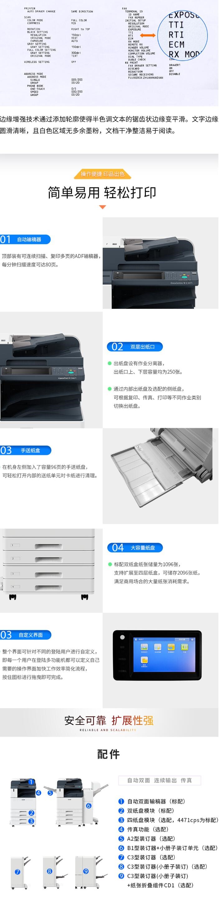 富士施樂(lè)（Fuji Xerox） DocuCentre-VI C3371 CPS施樂(lè)彩色A3激光打印機(jī)復(fù)印機(jī) (圖5)